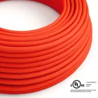  Round electrical cable 150 feet (45.72 m) reel RF15 Orange Fluo Rayon - UL listed