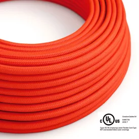    Round electrical cable 150 feet (45.72 m) reel RF15 Orange Fluo Rayon - UL listed