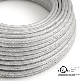    Round electrical cable 150 ft (45.72 m) reel RL02 shiny silver rayon – UL listed