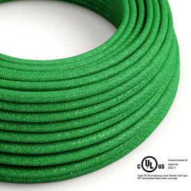    Round electrical cable 150 ft (45.72 m) reel RL06 shiny green rayon – UL listed