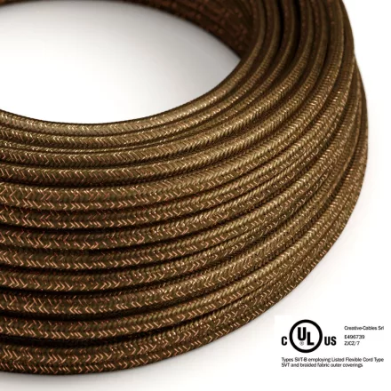  Round electrical cable 150 ft (45.72 m) reel RL13 shiny brown rayon – UL listed