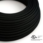  Round electrical cable 150 ft (45.72 m) reel RM04 black rayon - UL listed