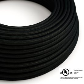    Round electrical cable 150 ft (45.72 m) reel RM04 black rayon - UL listed