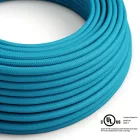  Round electrical cable 150 ft (45.72 m) reel RM11 cyan rayon – UL listed