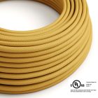 Round electrical cable 150 ft (45.72 m) reel RM25 Mustard Rayon – UL listed