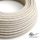  Round electrical cable 150 ft (45.72 m) reel RN01 Neutral Natural Linen – UL listed