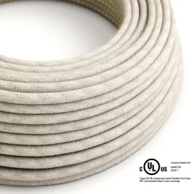    Round electrical cable 150 ft (45.72 m) reel RN01 Neutral Natural Linen – UL listed