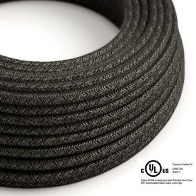    Round electrical cable 150 ft (45.72 m) reel RN03 anthracite natural linen - UL listed