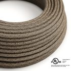  Round electrical cable 150 feet (45.72 m) roll RN04 brown natural canvas - UL listed