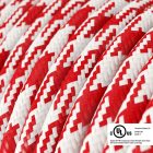 Round electrical cable 150 ft (45.72 m) reel RP09 two-tone red rayon – UL listed