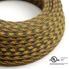  Round electrical cable 150 ft (45.72 m) reel RP27 two-tone honey gold and anthracite cotton - UL listed