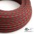  Round electrical cable 150 ft (45.72 m) roll RP28 Two-color fire red and gray cotton – UL listed
