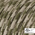  Round electrical cable 150 ft (45.72 m) reel RP30 Two-color thyme green and dove cotton - UL listed