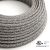  Round electrical cable 150 ft (45.72 m) reel RS81 shiny black onyx cotton and natural linen - UL listed
