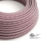  Round electrical cable 150 ft (45.72 m) reel RS83 glitter burgundy cotton and natural canvas - UL listed