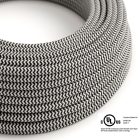  Round electrical cable 150 ft (45.72 m) reel RZ04 ZigZag black rayon – UL listed