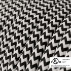  Round electrical cable 150 ft (45.72 m) reel RZ04 ZigZag black rayon – UL listed