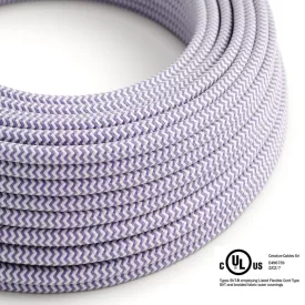    Round electrical cable 150 ft (45.72 m) reel RZ07 ZigZag Lilac Rayon - UL listed