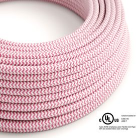    Round electrical cable 150 ft (45.72 m) reel RZ08 ZigZag Fuchsia Rayon – UL listed