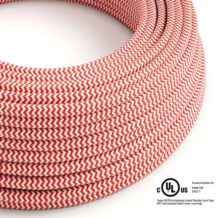  Round electrical cable 150 feet (45.72 m) reel RZ09 ZigZag Red Rayon - UL listed
