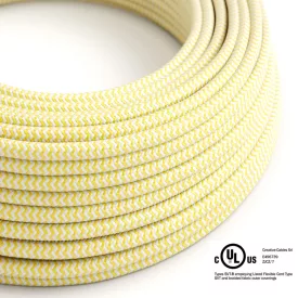   Round electrical cable 150 ft (45.72 m) reel RZ10 ZigZag Yellow Rayon – UL listed