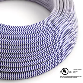   Round electrical cable 150 ft (45.72 m) reel RZ12 ZigZag Blue Rayon – UL listed