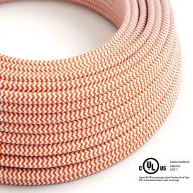   Round electrical cable 150 ft (45.72 m) reel RZ15 ZigZag Orange Rayon – UL listed