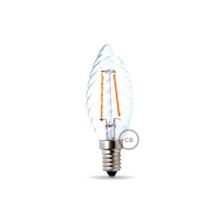  LED Filament Bulb Tortiglione 4W E14 Clear