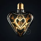  LED Light Bulb - Smoky Gray Heart - 5W 110Lm E27 Dimmable 2000K