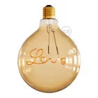 LED gold bulb for pendant lamp - Globe G125 Single Filament "Love" - 4.5 W 250 lm E27 1800 K dimmable