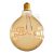  LED Golden Light Bulb for Pendant Lamp - Globe G125 Single Filament “Love” - 4.5W 250Lm E27 Dimmable 1800K