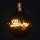 LED gold bulb for pendant lamp - Globe G125 Single Filament "Love" - 4.5 W 250 lm E27 1800 K dimmable