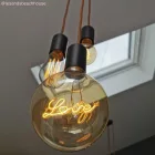 LED gold bulb for pendant lamp - Globe G125 Single Filament "Love" - 4.5 W 250 lm E27 1800 K dimmable