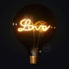 LED gold bulb for floor lamp - Globe G125 Single Filament "Love" - 5 W 250 lm E27 2000 K dimmable