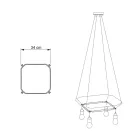 Square cage - Lamp structure