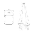 Square cage - Lamp structure