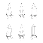Square cage - Lamp structure