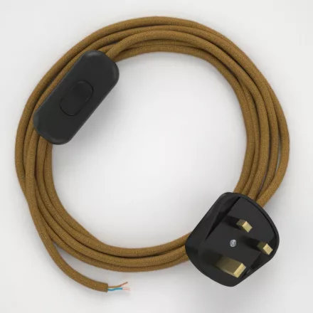  Lamp wire, RC31 Honey gold cotton 1.80 m.