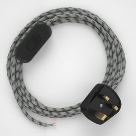    Lamp wiring, RD54 Anthracite Stripes cotton and natural linen 1.80 m.