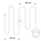 Lamp cord with neutral jute cable, 1.80 m