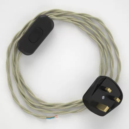  Lamp wiring, TC43 Dove Gray Cotton 1.80 m.