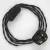 Lamp cord, TN03 anthracite natural canvas 1.80 m.