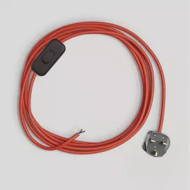 Light red cable lamp cord, 1.80 m