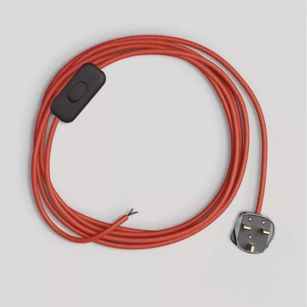 Light red cable lamp cord, 1.80 m