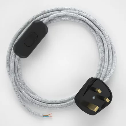  Lamp wiring, RL01 Sparkly White Rayon 1.80 m.