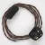 Lamp cord, TZ22 Black and Whiskey Rayon 1.80 m.