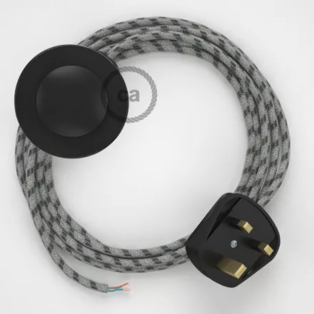  Connection base, RD54 anthracite striped cotton and natural linen 3 m.