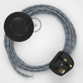    Connection base, RD55 Blue Steward striped cotton and natural canvas 3 m.