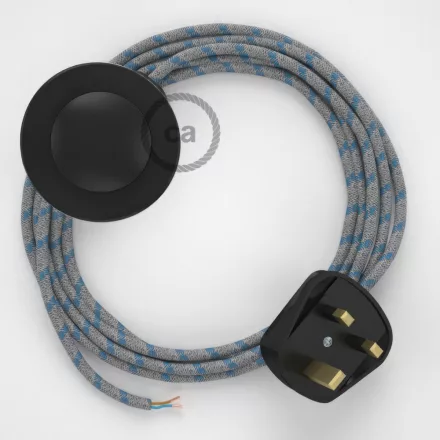  Connection base, RD55 Blue Steward striped cotton and natural canvas 3 m.