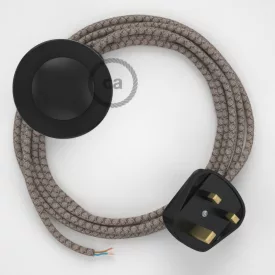    Connection base, RD63 Bark Diamond cotton and natural canvas 3 m.